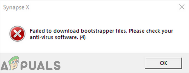 Коригиране: Неуспешно изтегляне на файлове на Bootstrapper Synapse X