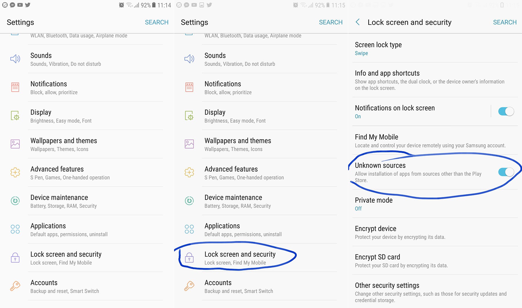 Cara Menambah Slaid Kecerahan Bar Status pada Mana-mana Android