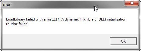 غلطی 1114 کے ساتھ ناکام لوڈ لوڈ لائبریری کو کس طرح درست کریں؟