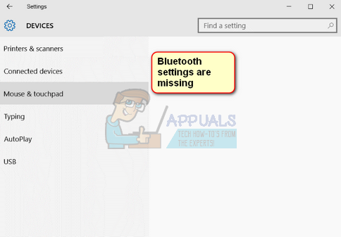 Arreglo: Bluetooth perdido y desaparecido en Windows 10