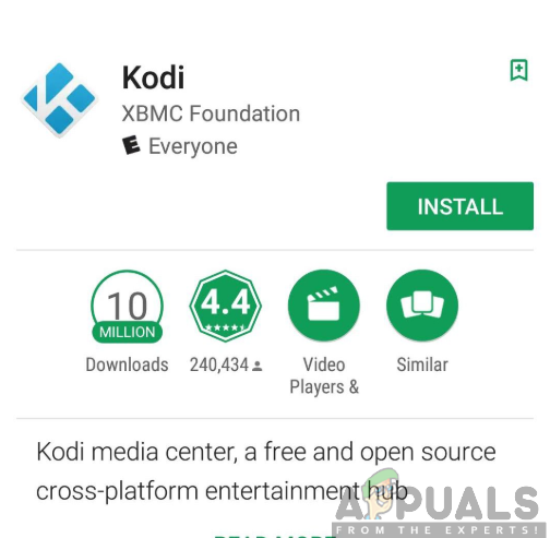 Instalando o aplicativo Kodi da Google Play Store
