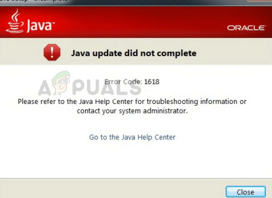 Como corrigir o código de erro 1618 do Java