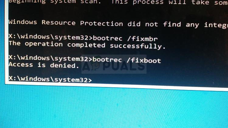 Como corrigir acesso negado ao ‘bootrec / fixboot’ no Windows 7,8 e 10