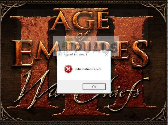 Correção: Age of Empires 3 falhou ao inicializar