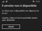 NUSTATYTI: „Windows Phone“ klaida 805a01f4