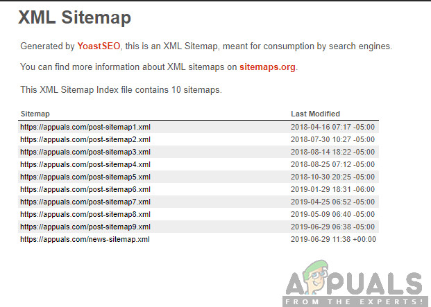 Folosind Sitemap.XML