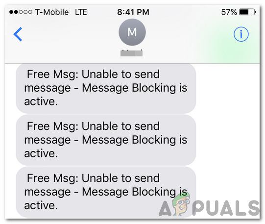 Az „Ingyenes üzenet: Nem lehet üzenetet küldeni - az üzenet blokkolása aktív” hibaelhárítás az üzenetek közben?