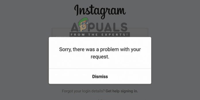 Коригиране: За съжаление, имаше проблем с вашата заявка в Instagram
