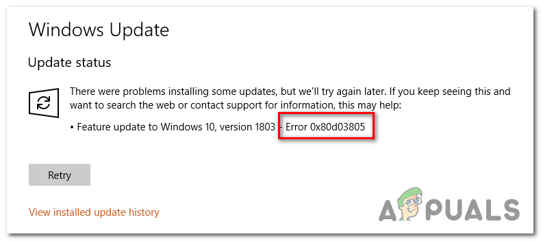 Как исправить ошибку Microsoft Store 0x80D03805?