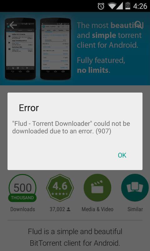 Arreglo: Error 907 de Google Play