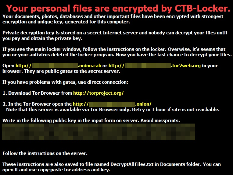 วิธีการ: ลบ CTB-Locker Encryption Virus และกู้คืนไฟล์