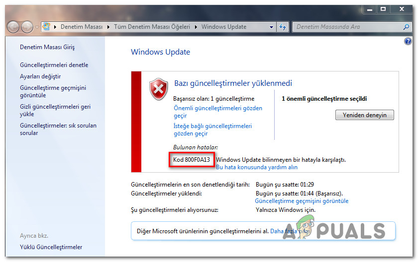 ¿Cómo reparar el código de error 800F0A13 de Windows Update?