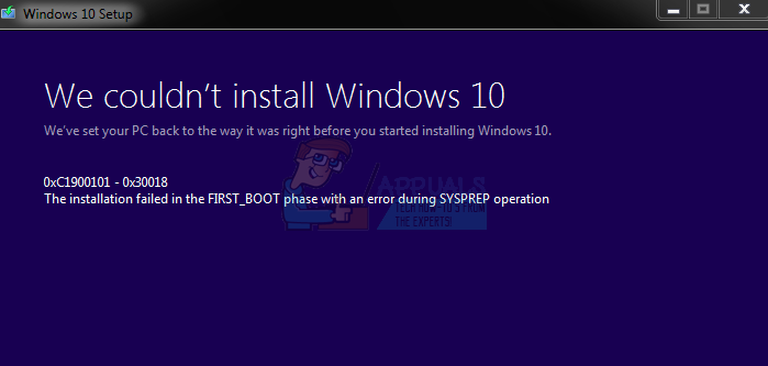 FIX: Error sa Pag-update ng Annibersaryo ng Windows 10 0x1900101-0x30018 'Phase ng FIRST_BOOT'