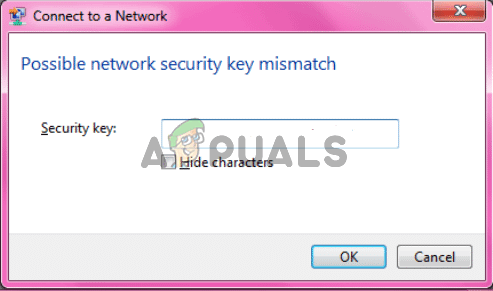 Jak vyřešit možnou chybu nesouladu klíče zabezpečení sítě?