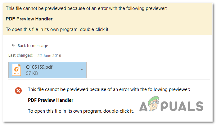 Поправка: PDF Preview Handler ‘Този файл не може да се визуализира’