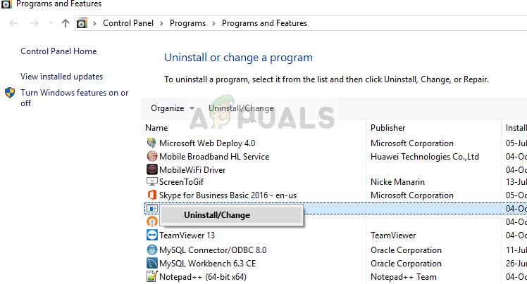 إلغاء تثبيت Quicken - Windows 10