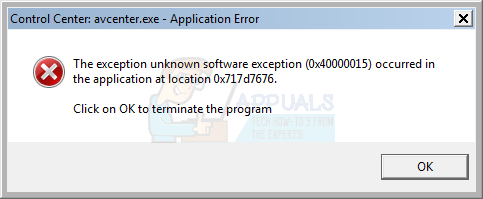 Fix: Ukjent programvare unntak (0x40000015) oppstod i applikasjonen