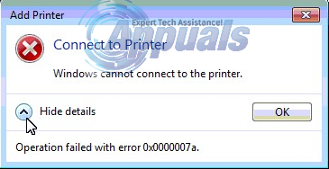 CORREÇÃO: o Windows não consegue se conectar à impressora