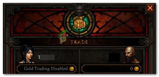 Mi a teendő, ha az arany kereskedés le van tiltva a Diablo 3-ban?