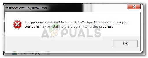 Popravak: Nedostaje AdbWinApi.dll