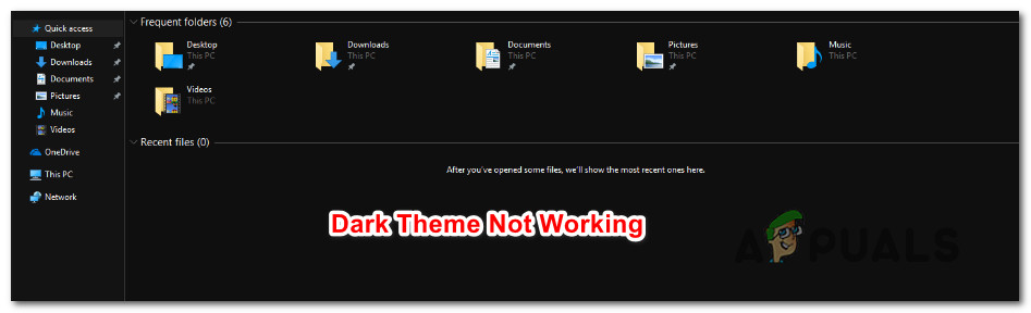 Correção: o tema escuro do File Explorer não funciona no Windows 10
