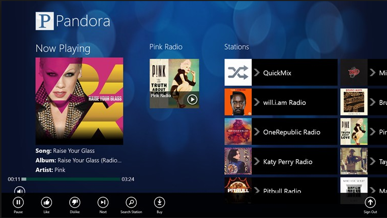 Fix: Pandora-appen fungerar inte på Windows 10