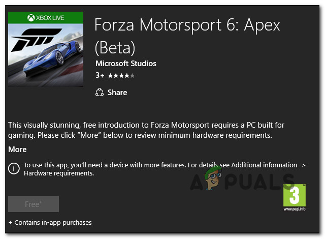 [FIX] 'No se puede descargar Forza Motorsport: Apex' desde Microsoft Store
