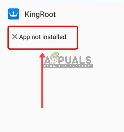 Solución: la aplicación de Android no está instalada
