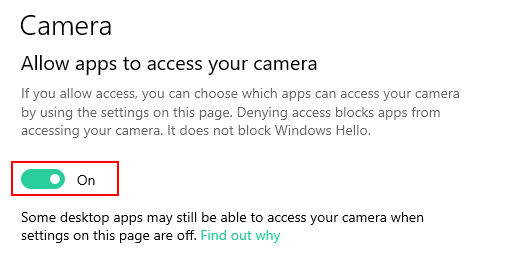 Kā neļaut lietotnēm piekļūt kamerai operētājsistēmā Windows 10?