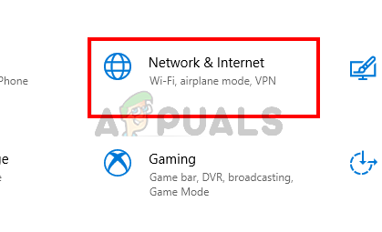 Izberite Network & Internet