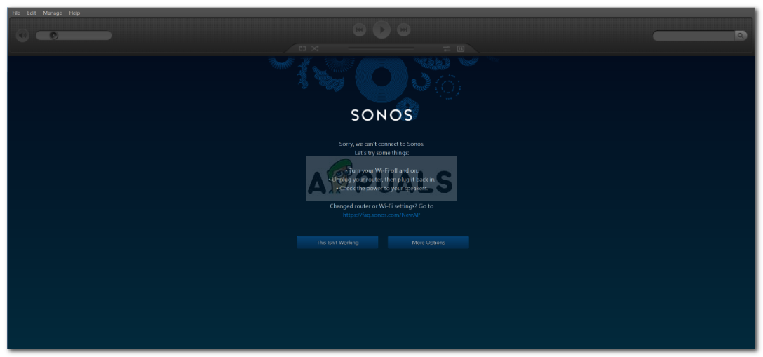 ঠিক করুন: Sonos সংযুক্ত হচ্ছে না