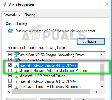 Mga setting ng IPv4