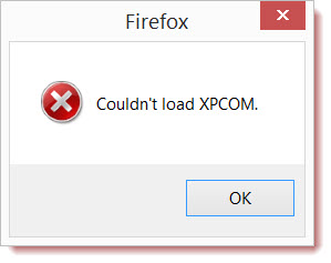 Исправлено: не удалось загрузить XPCOM.