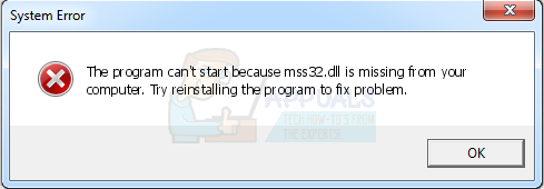 Fix: mss32.dll saknas