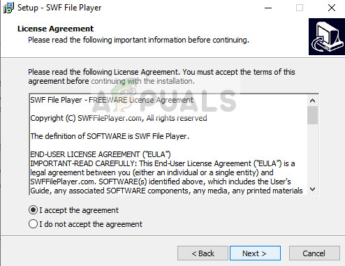 SWF FIle Playerin asentaminen - Windows 10