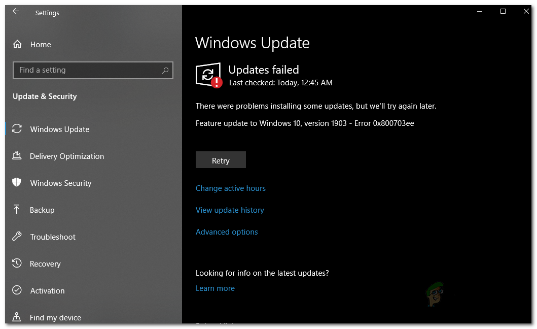 [FIX] Erro de atualização do Windows 10 0x800703ee