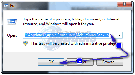 Locais de backup do iTunes em um computador e Mac