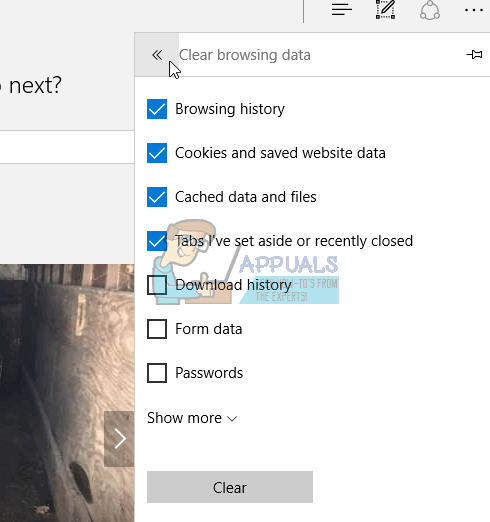 Исправлено: пустой экран или белые страницы в Microsoft Edge