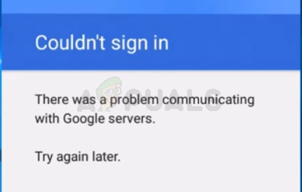 Oprava: Pri komunikácii so servermi Google sa vyskytol problém