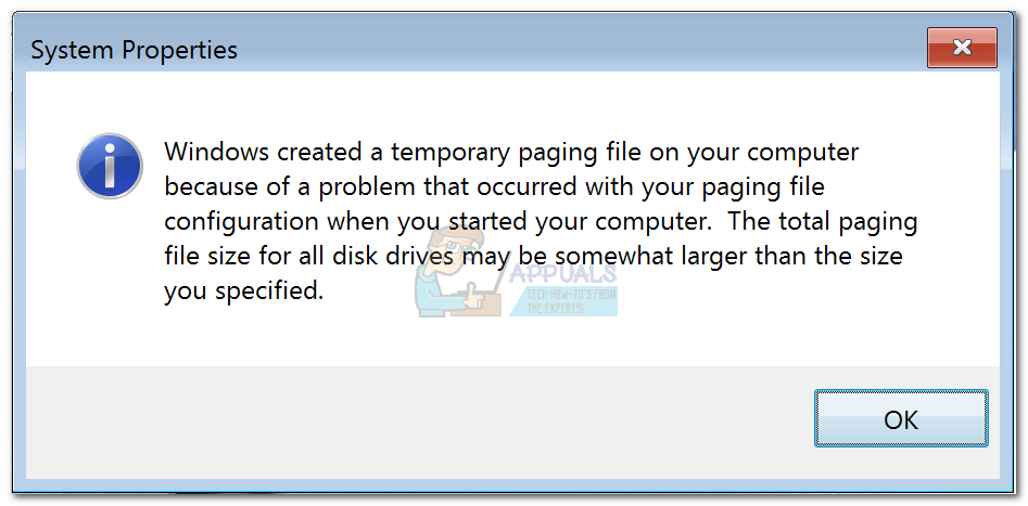 Popravek: Windows je ustvaril začasno datoteko ostranjevanja