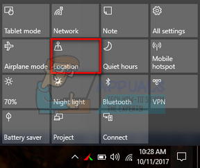 Ayusin: Ang iyong Lokasyon ay Kasalukuyang Ginagamit ang Windows 10