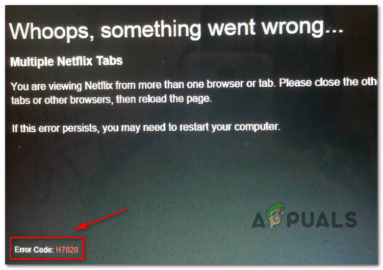 Kaip ištaisyti „Netflix“ klaidos kodą H7020?