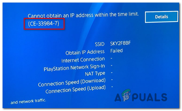 วิธีแก้ไขรหัสข้อผิดพลาด PS4 CE-33984-7