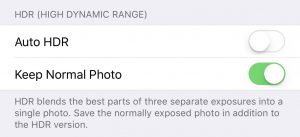 A kézi HDR fényképezőgép engedélyezése iOS 11 rendszeren
