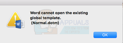 إصلاح: لا يمكن لـ Word فتح القالب العمومي الحالي 'Normal.dotm'