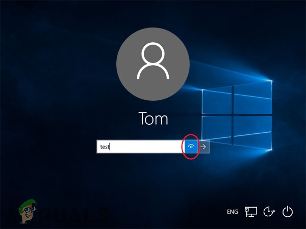 Como desativar o botão de revelação de senha no Windows 10?