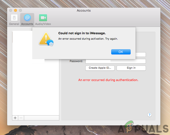 Resolva o erro Não foi possível fazer login no iMessage no MacOS