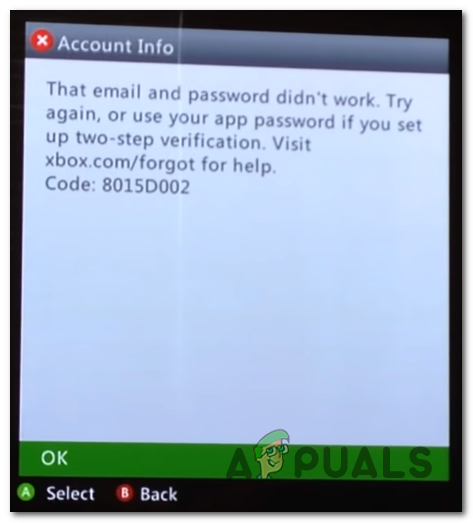Popravak: Pogreška e-pošte i lozinke Xbox 8015d002