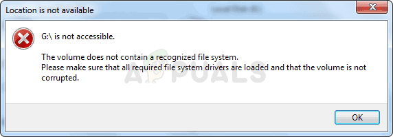 Oprava: Zväzok neobsahuje rozpoznaný systém súborov