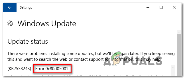 Slik løser du Windows Update Store-feil 0x80D05001